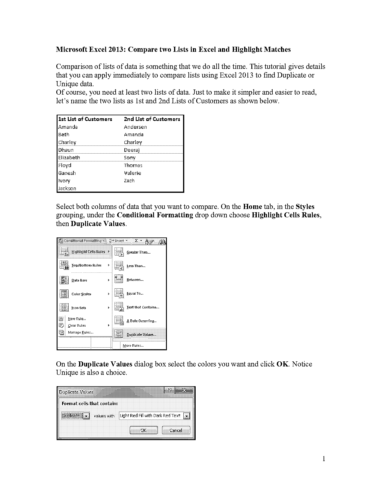 find duplicates in excel spreadsheet