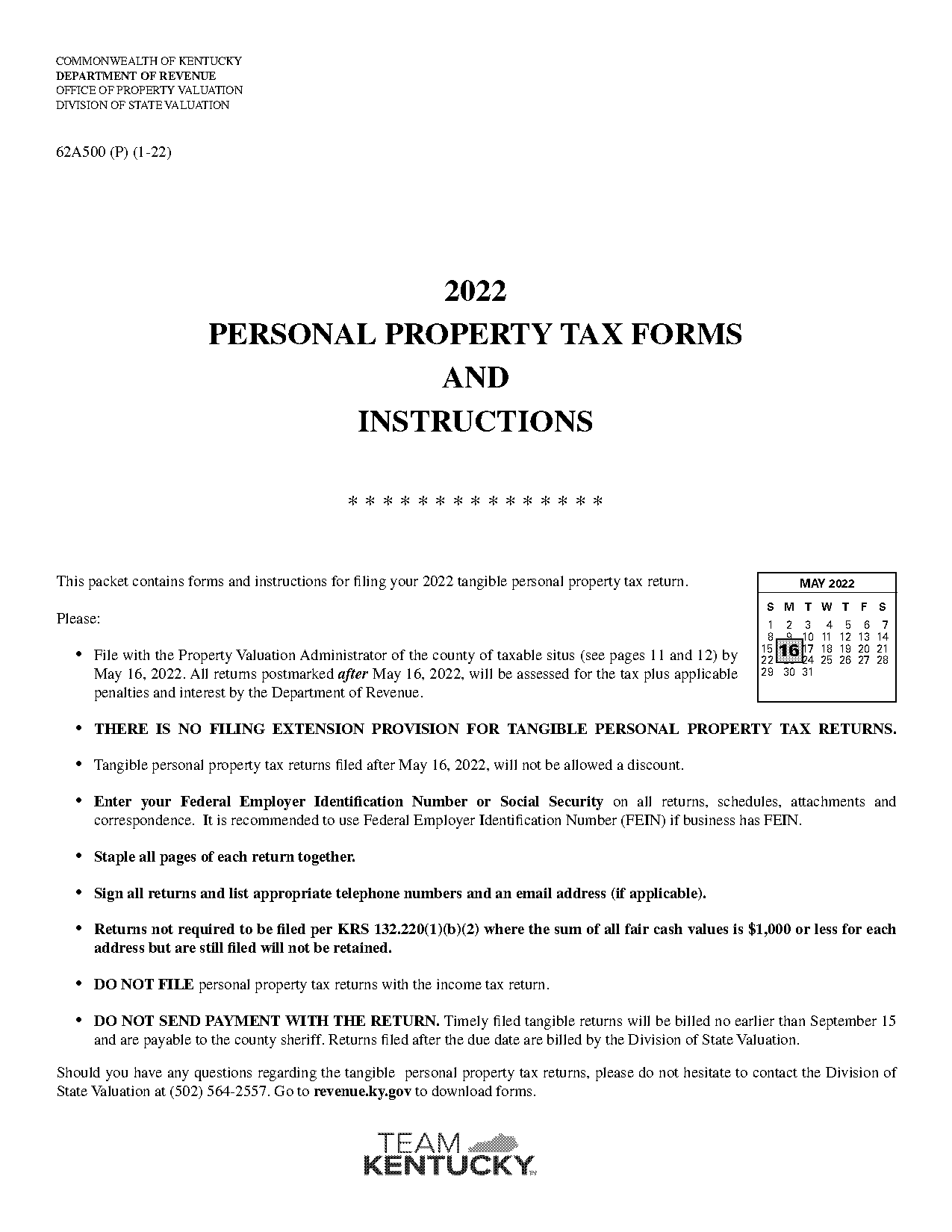 montgomery county personal property tax due dates