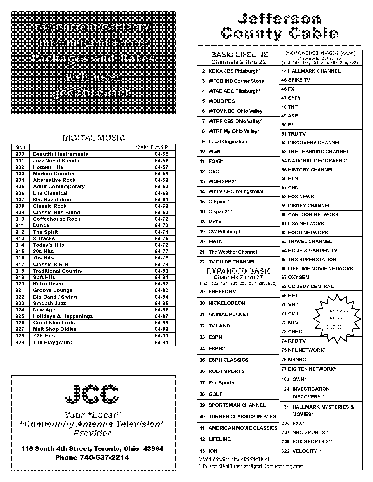 tv guide for pittsburgh local channels