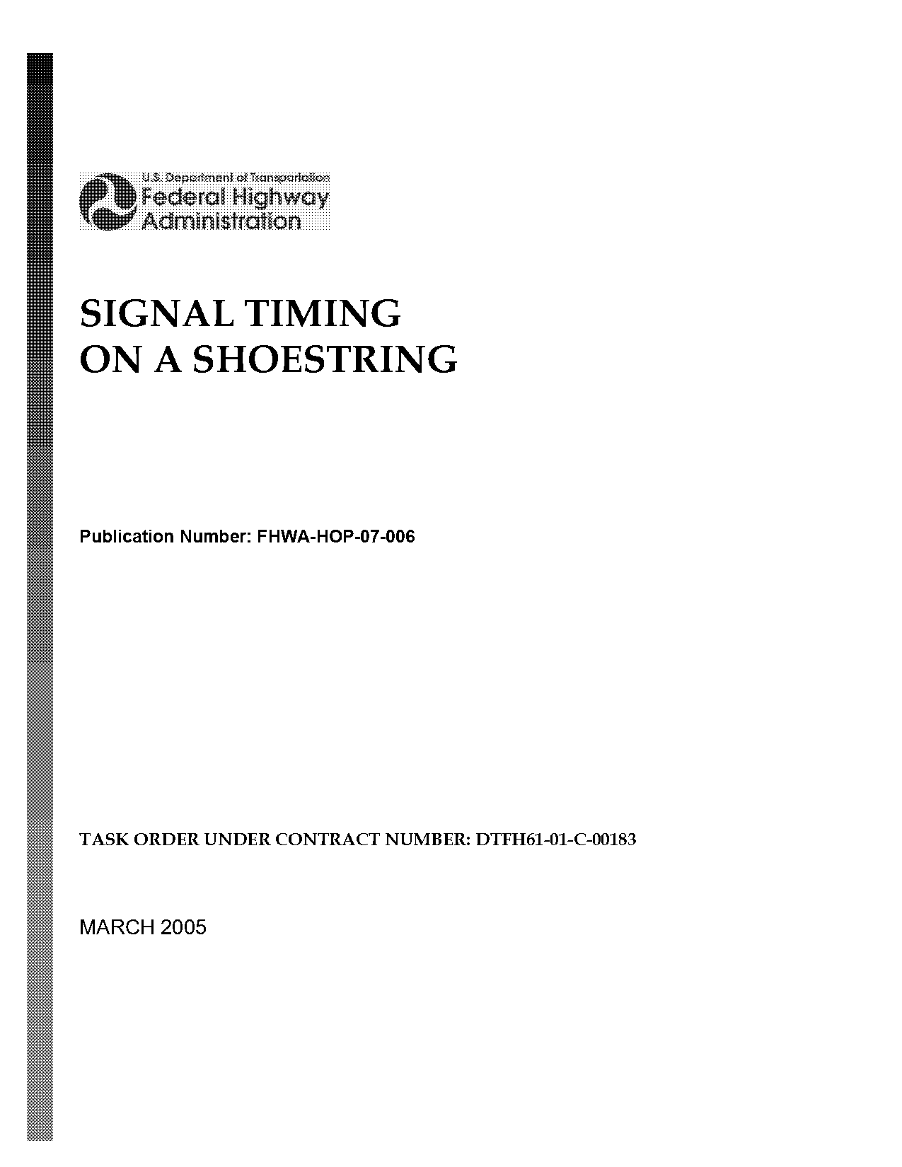 how to develop a signal timing plan