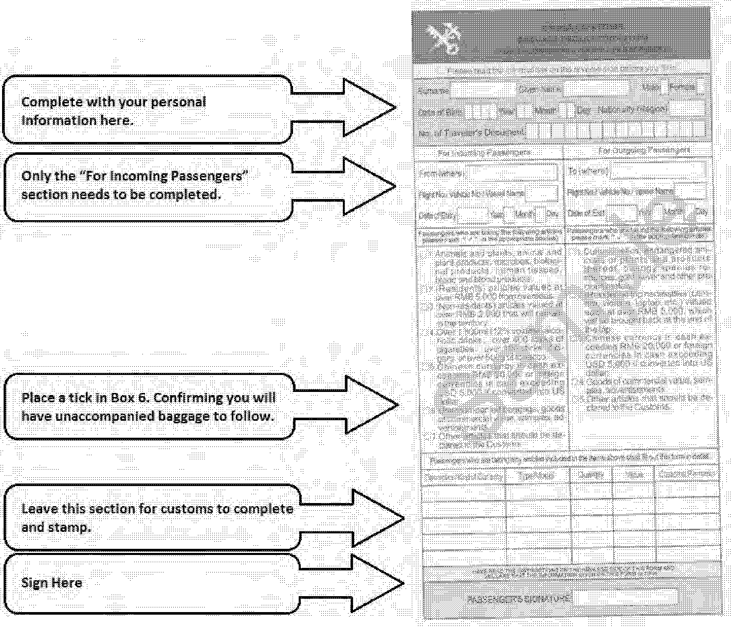 unaccompanied baggage declaration form