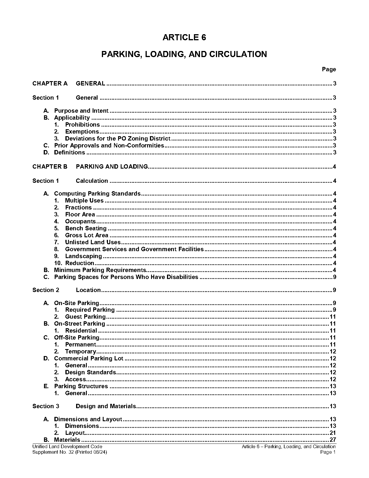 florida parking space requirements