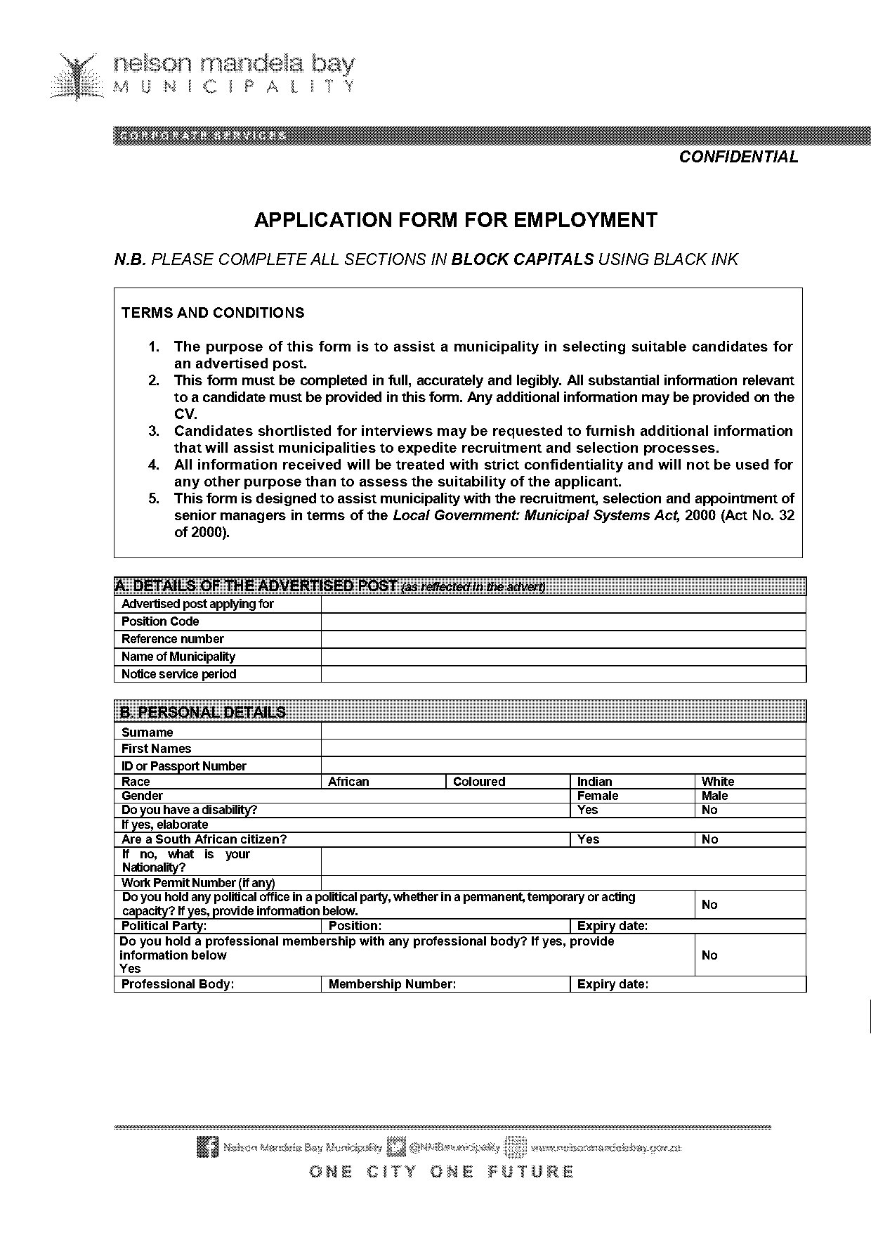 nelson mandela metro university application forms