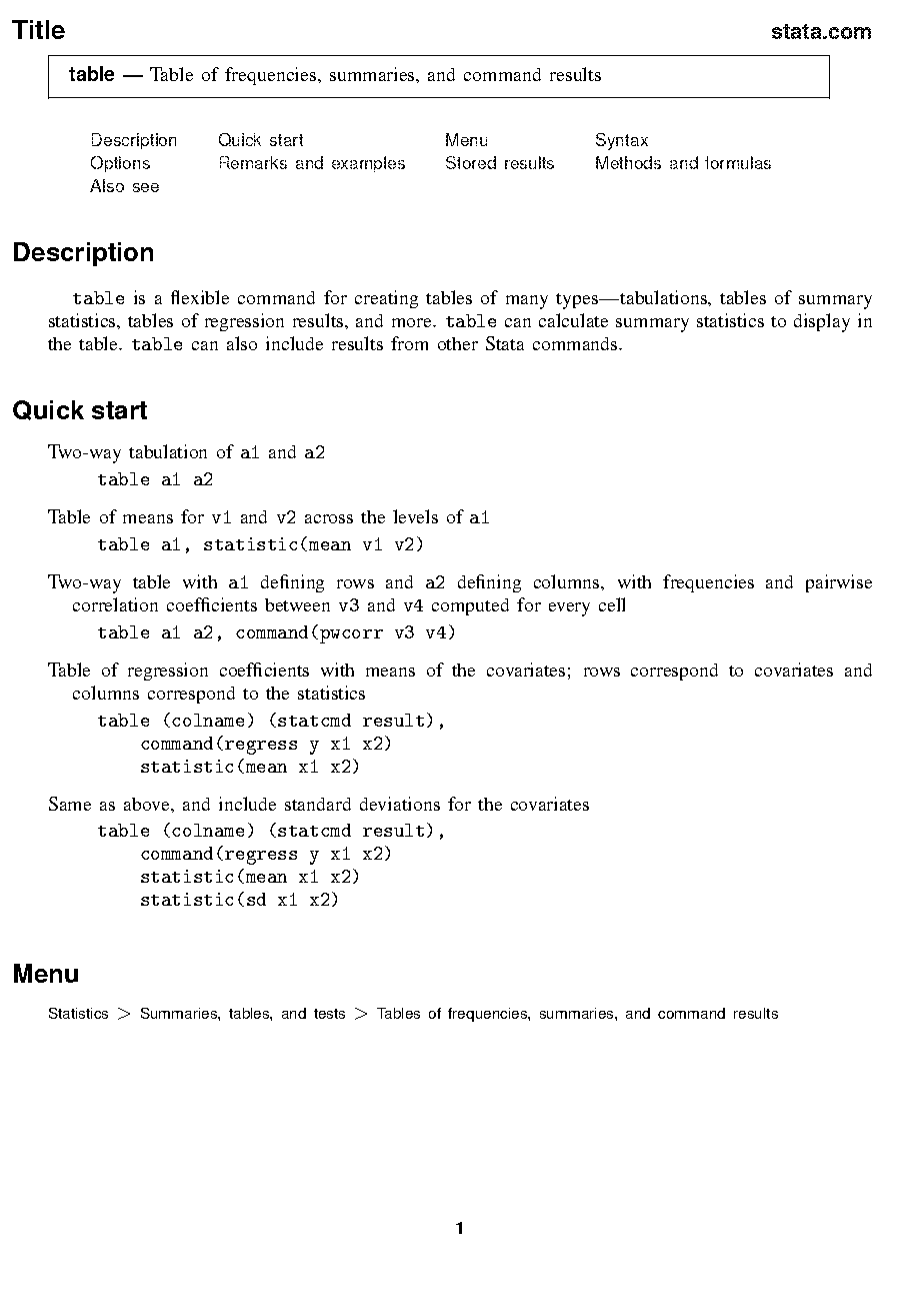 can you create tables within tables