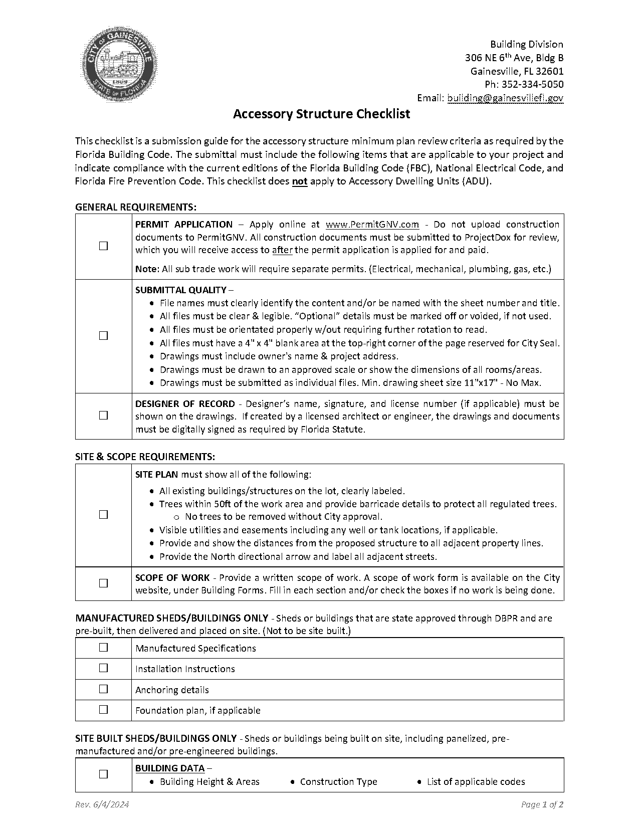 city of gainesville fl permit application