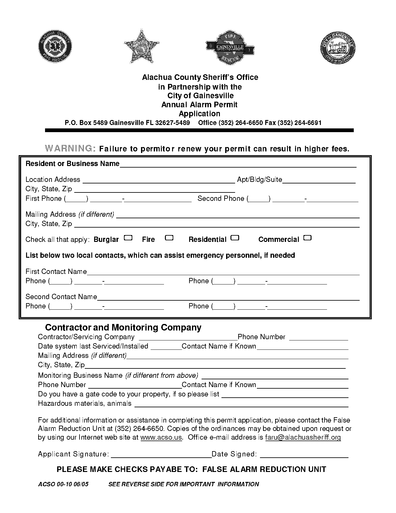 city of gainesville fl permit application