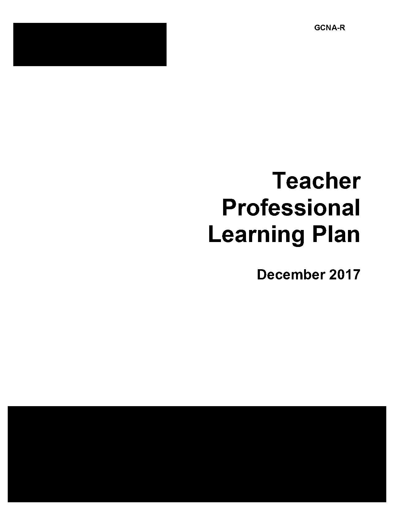 individual teacher professional learning plan sample