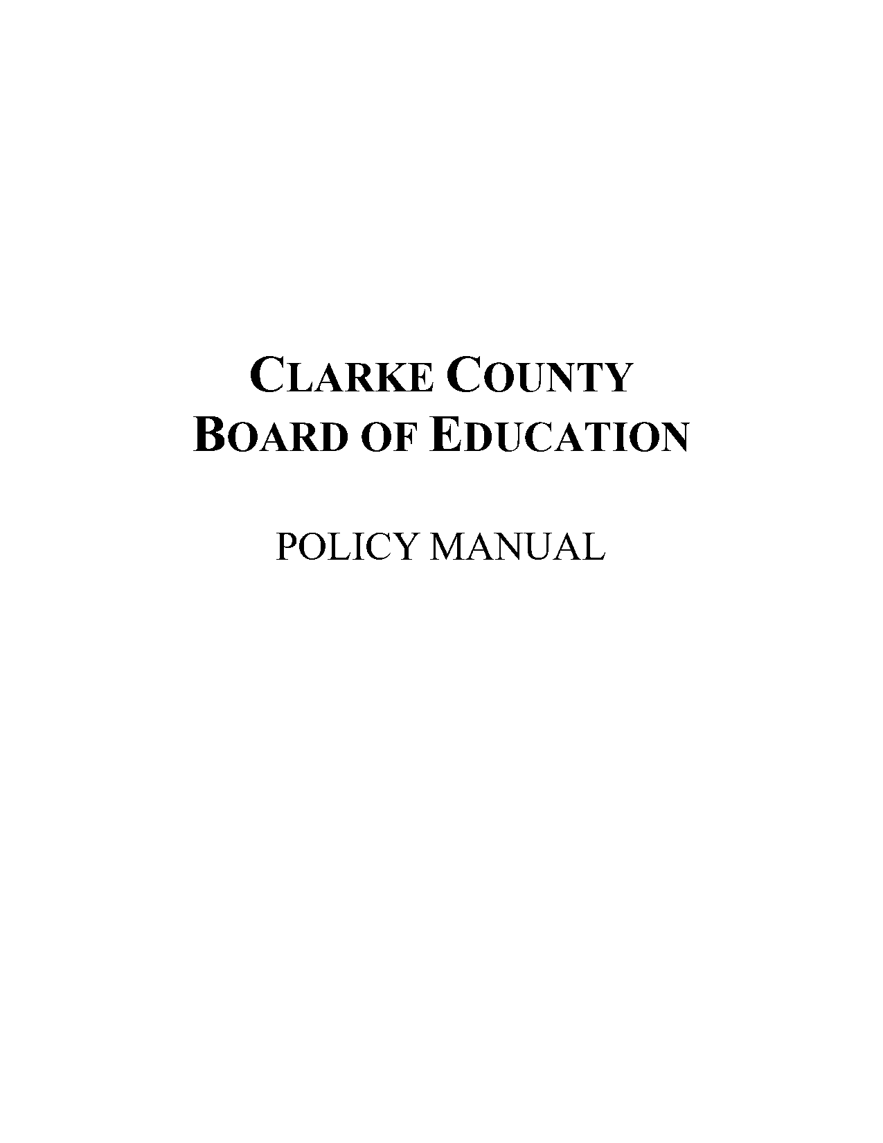 clarke county school district board policy