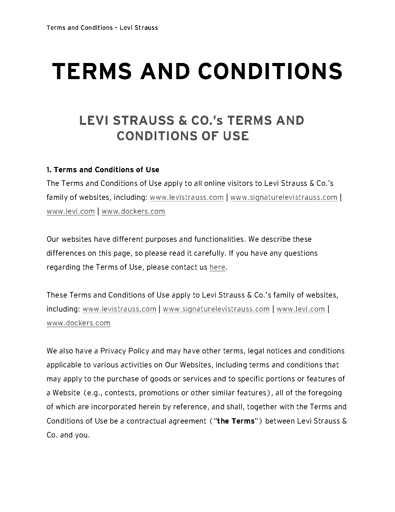 levis complaint email id