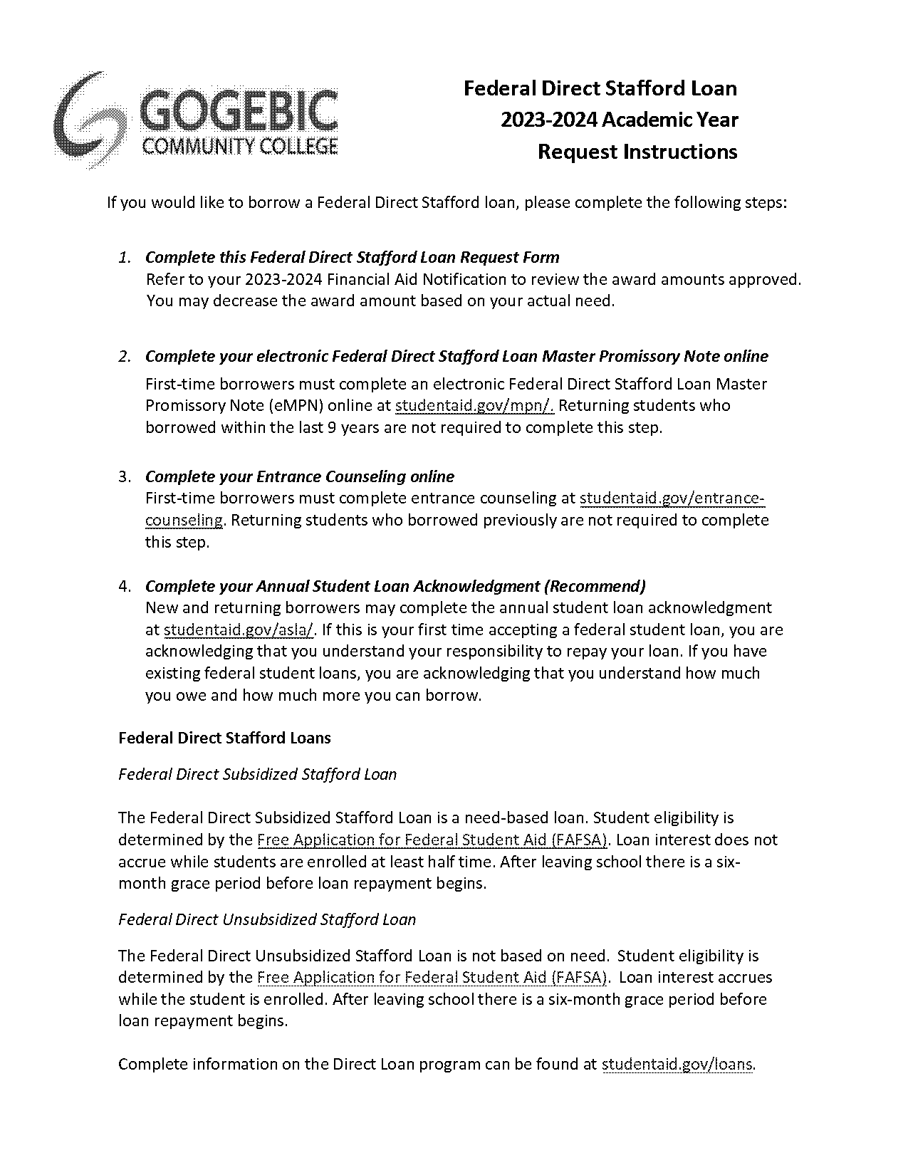 federal direct subsidized stafford loan vs unsubsidized