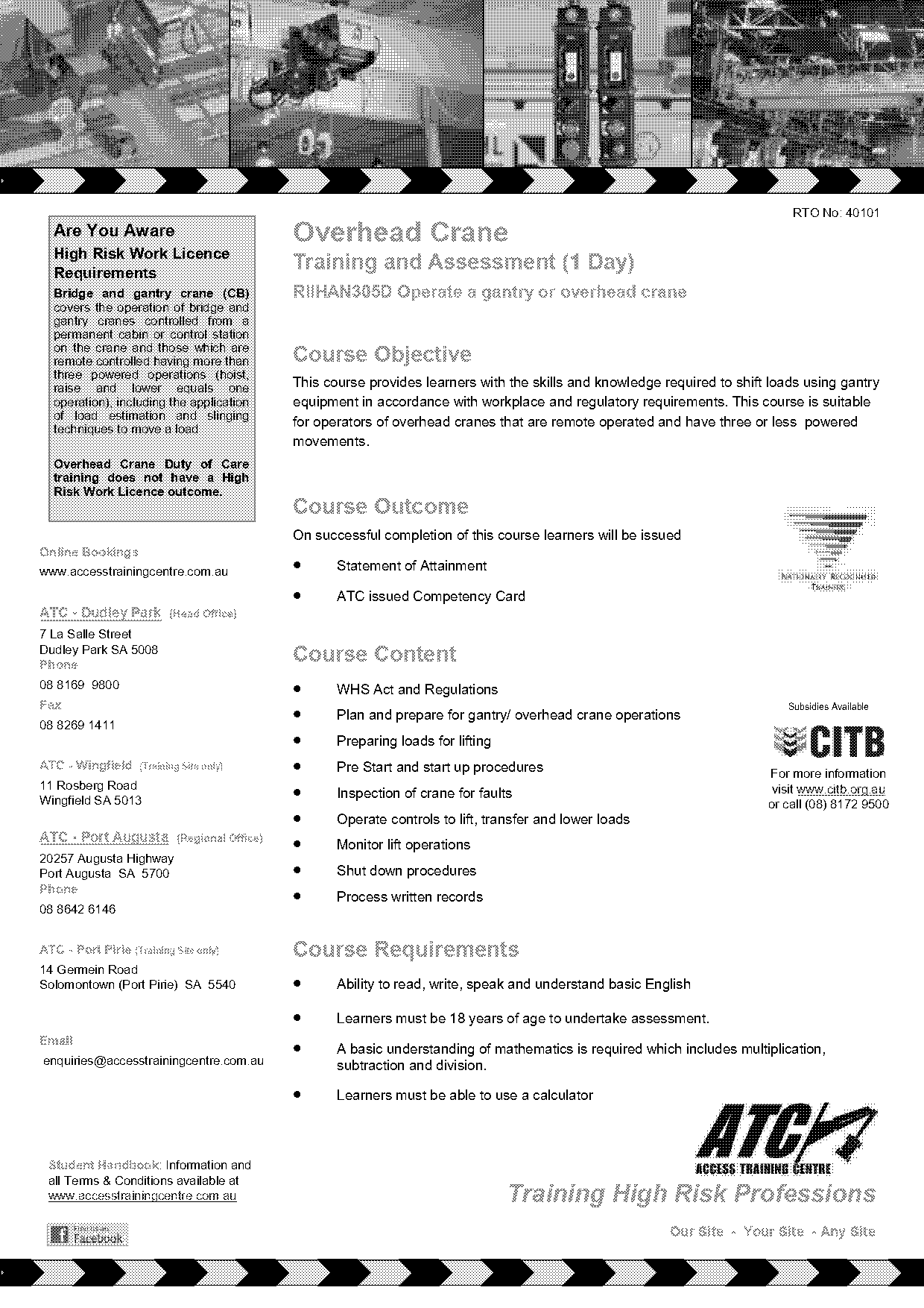 bridge and gantry crane licence sa