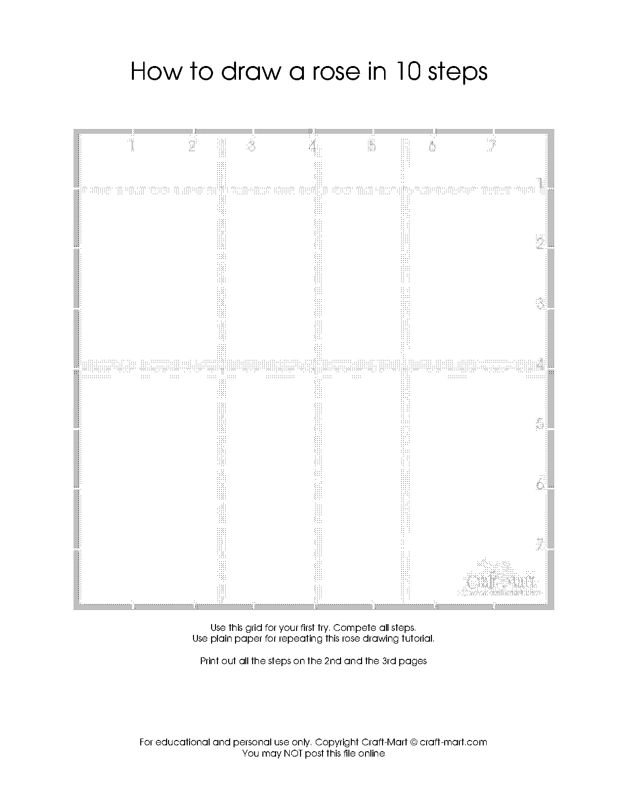 instructions on how to draw a rose step by step