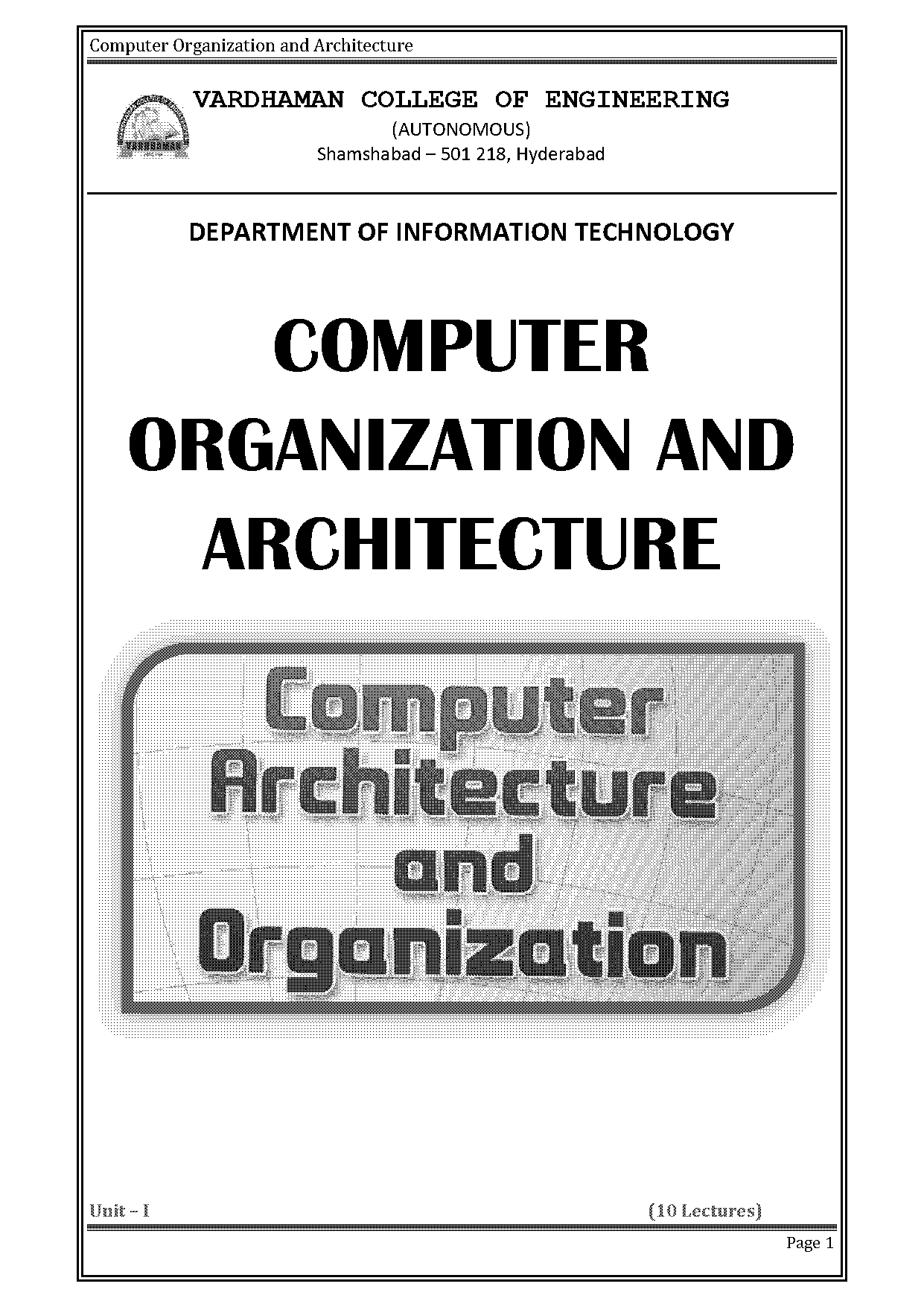 computer architecture and organization notes by morris mano pdf