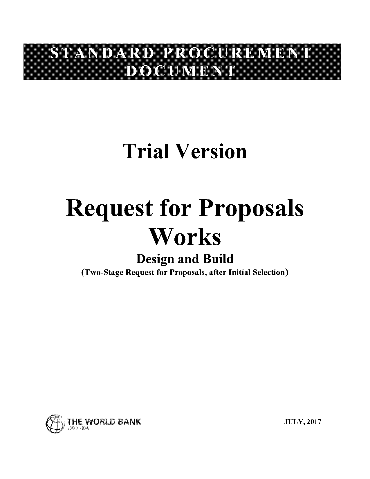 standard request for proposal world bank