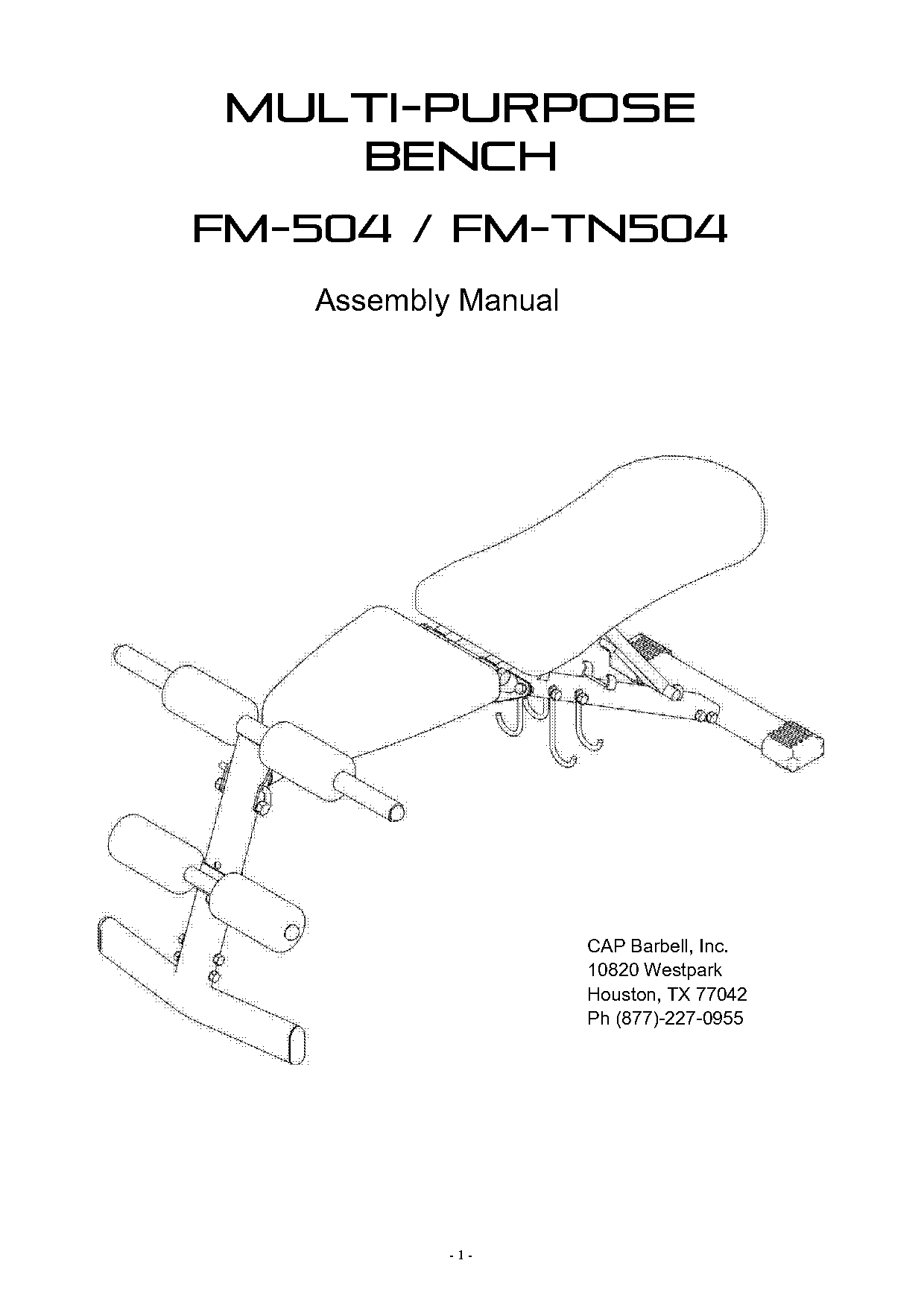 cap strength standard weight bench assembly instructions