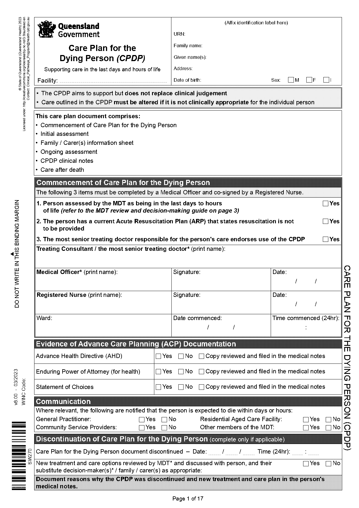 breathing and circulation care plan