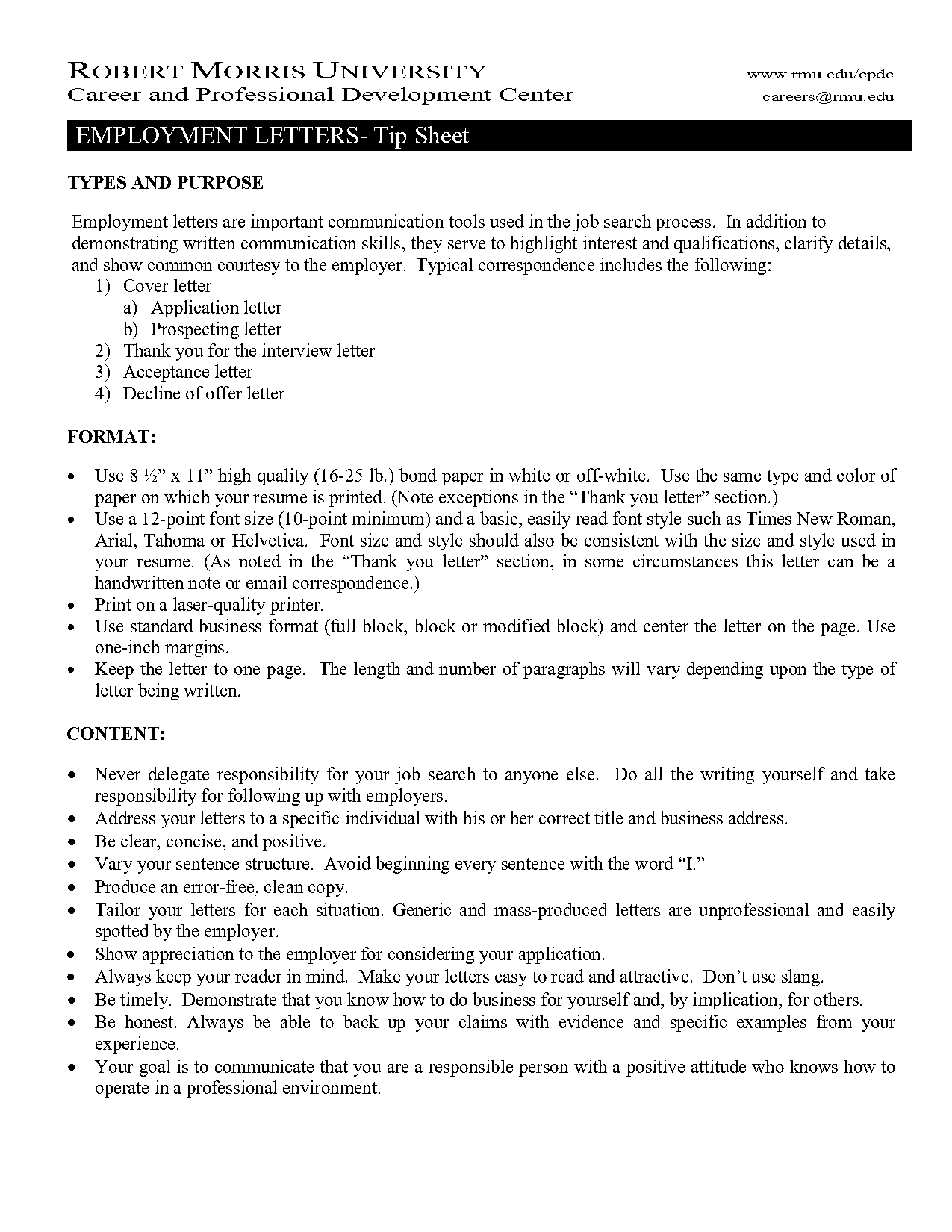 employment acceptance letter format