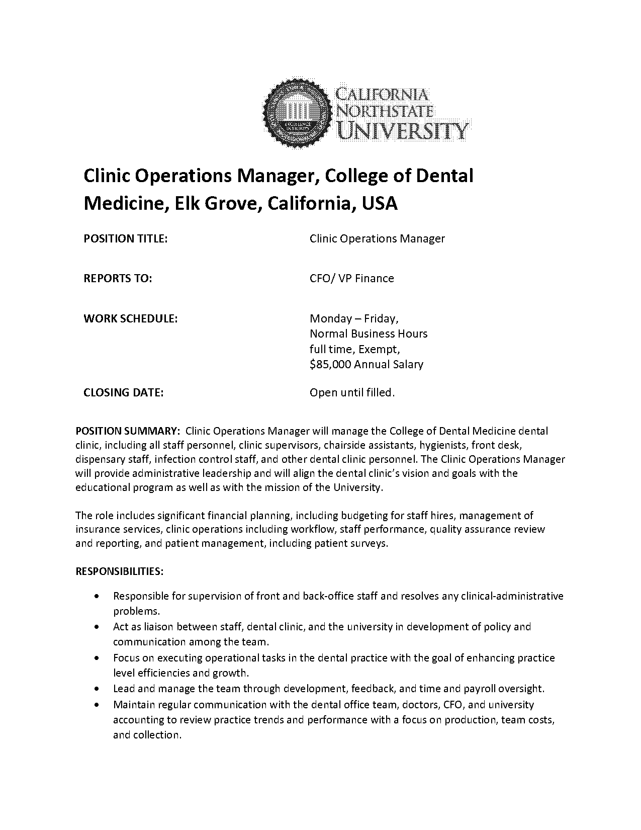 dental front office resume