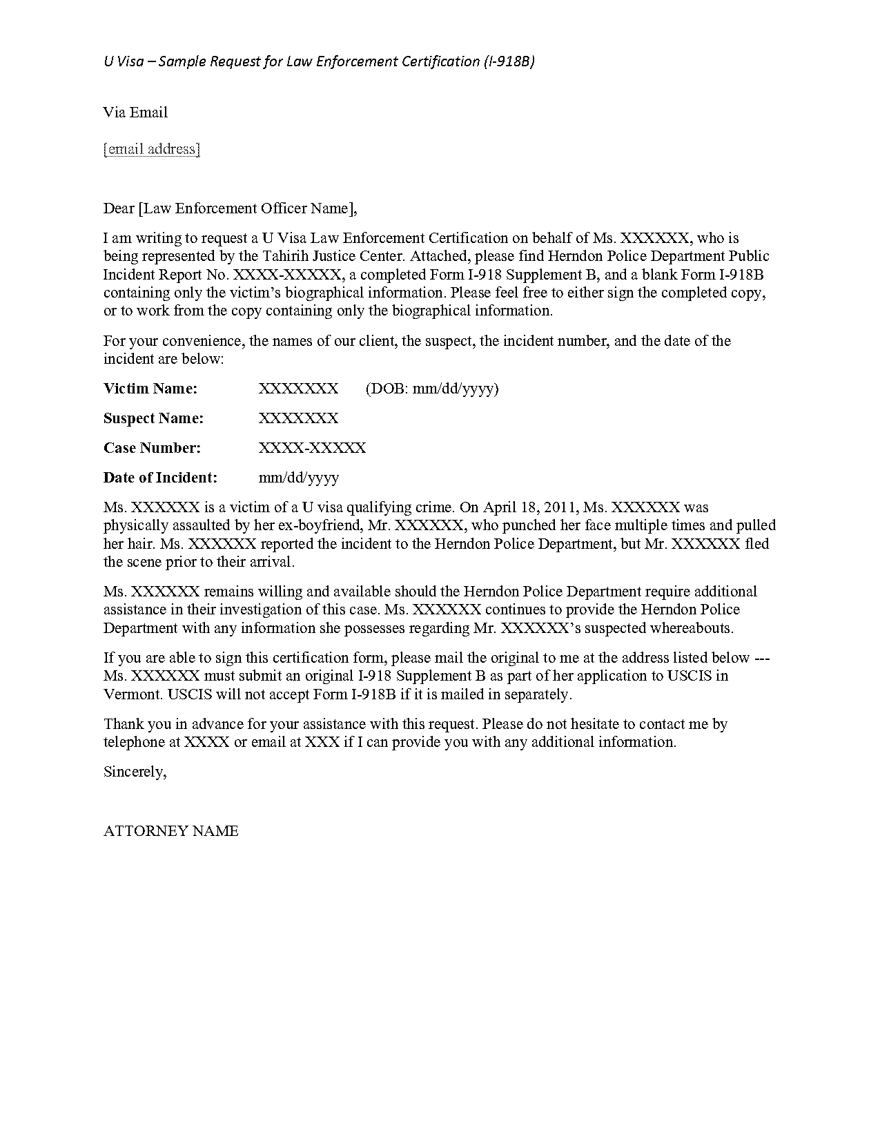 law enforcement cover letter