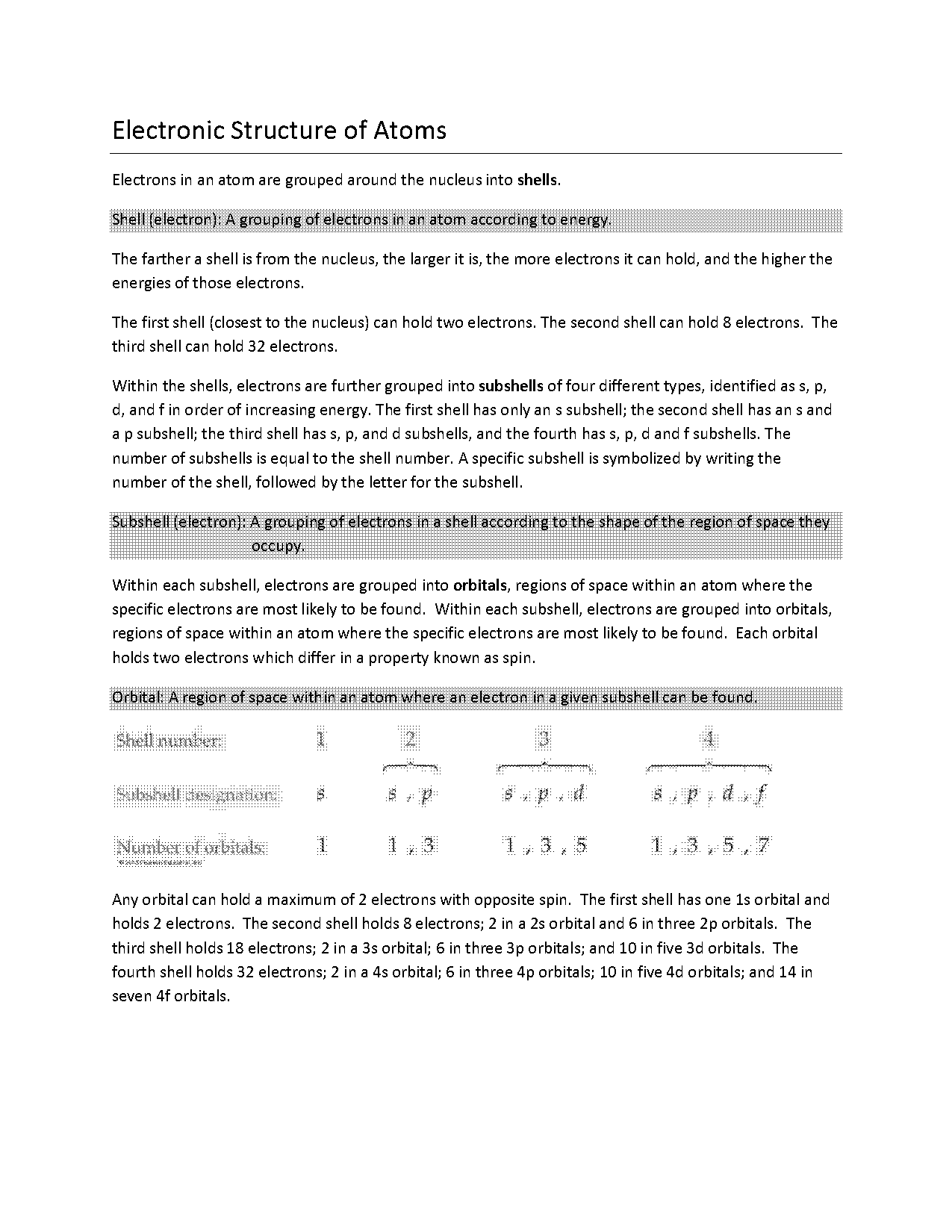 atomic structure electrons and the structure of atoms worksheet answers