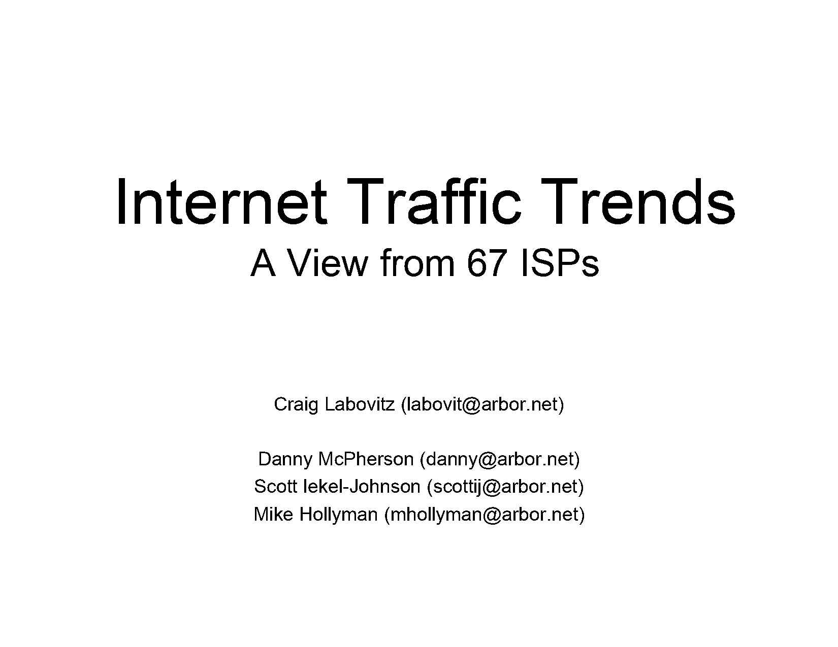 internet traffic statistics by protocol