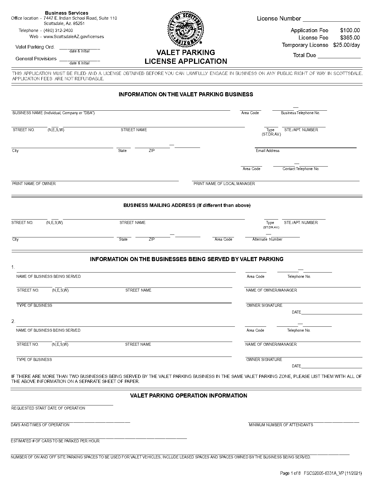 arizona business license sample