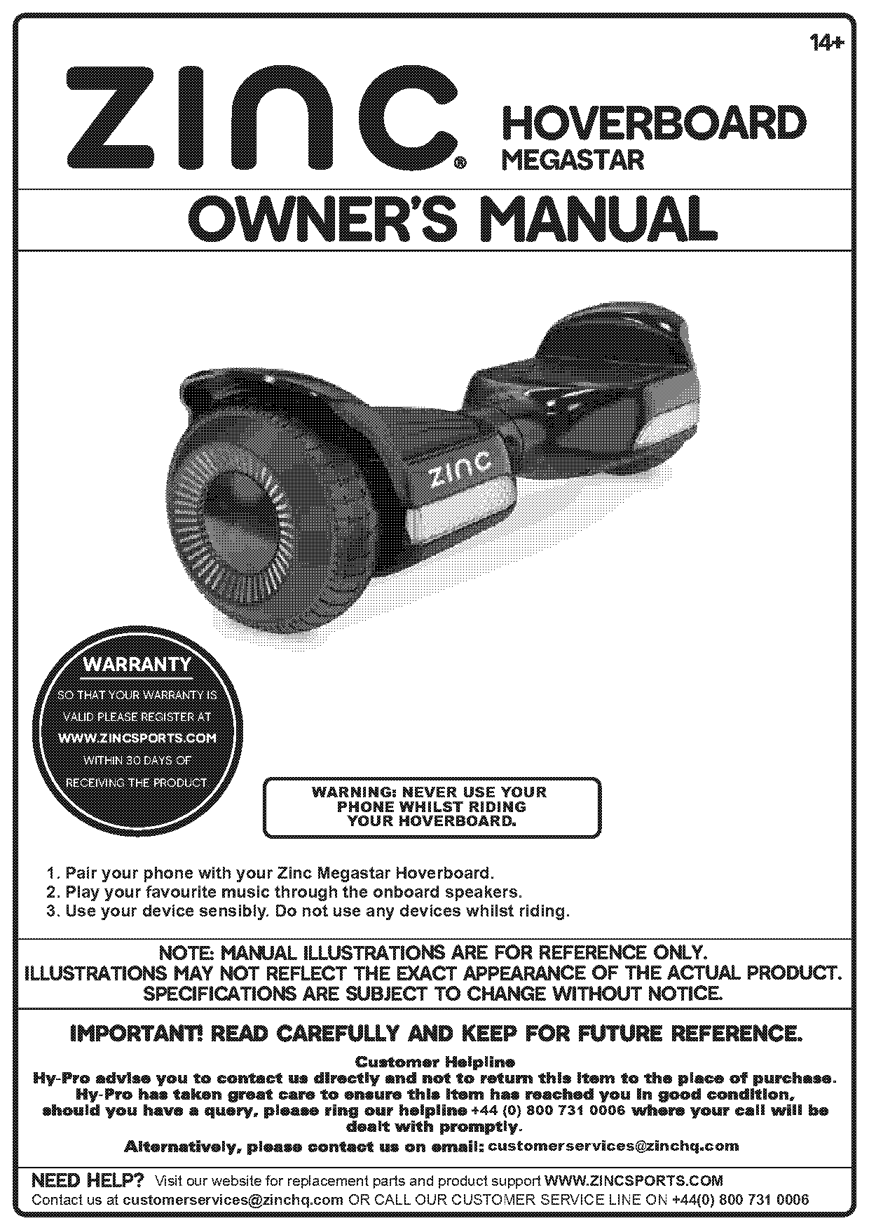 recommended age for hoverboard