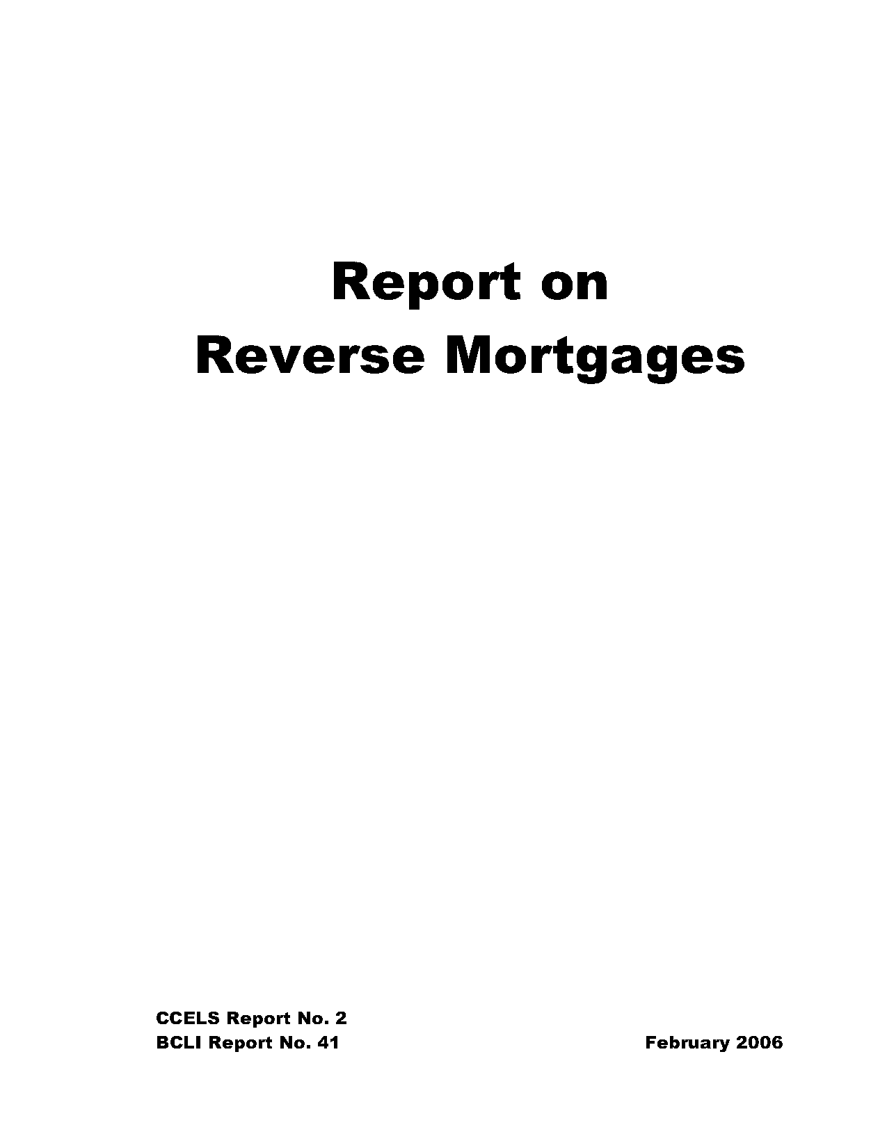 reverse mortgage on land